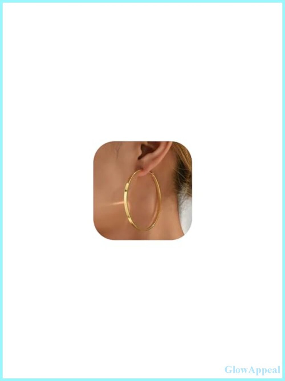 Large Gold Hoop Earrings for Women Non Tarnish Hypoallergenic Wide Design